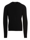 Drumohr Ultimate Cashmere Long Sleeve Crew-neck Sweater In Black