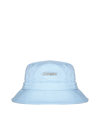 Jacquemus Le Bob Gadjo Cotton Logo Bucket Hat In Blue