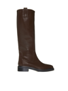 Aeyde Women's Tammy Knee-length Leather Riding Boots In Moka
