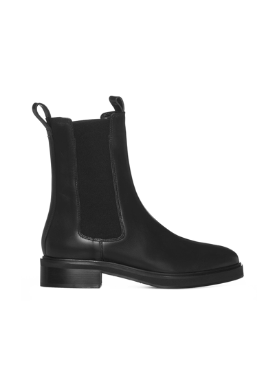 Aeyde Jack Leather Ankle Boots In Black
