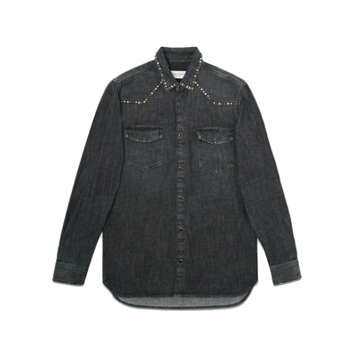 Golden Goose Axel Shirt In Black Denim