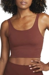 Nike Women's Zenvy Light-support Non-padded Longline Sports Bra In Brown