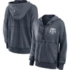 Fanatics Women's  Heathered Charcoal Distressed Texas A&m Aggies Overall Speed Lace-up Pullover Hoodi In Heather Charcoal