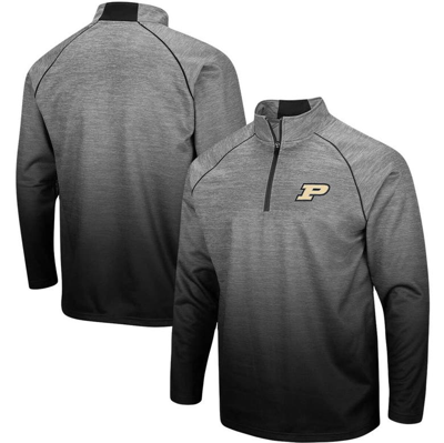 Colosseum Heathered Gray Purdue Boilermakers Sitwell Sublimated Quarter-zip Pullover Jacket In Heather Gray