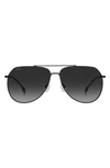 Hugo Boss 61mm Aviator Sunglasses In Black Grey