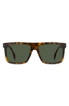 Hugo Boss 59mm Polarized Rectangular Sunglasses In Green
