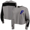 Gameday Couture Gray Florida Gators Back To Reality Colorblock Pullover Sweatshirt In Gray