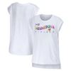 Wear By Erin Andrews White Minnesota Vikings Greetings From Muscle T-shirt In White