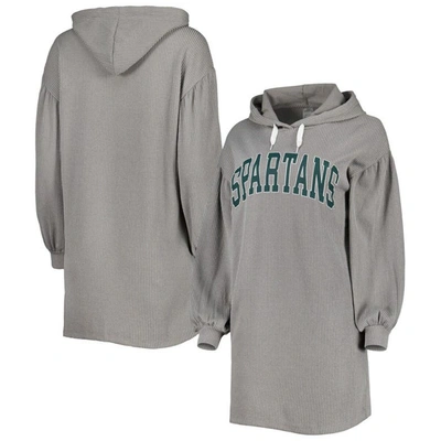 GAMEDAY COUTURE GAMEDAY COUTURE GRAY MICHIGAN STATE SPARTANS GAME WINNER VINTAGE WASH TRI-BLEND DRESS