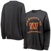 Wear By Erin Andrews Heathered Charcoal Washington Commanders Oversized Fleece Pullover Sweatshirt In Heather Charcoal