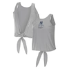 Wear By Erin Andrews Gray New York Yankees Open Back Twist Tie Tank Top In Gray