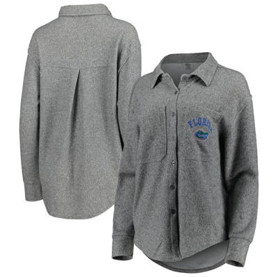 Gameday Couture Gray Florida Gators Switch It Up Tri-blend Button-up Shacket
