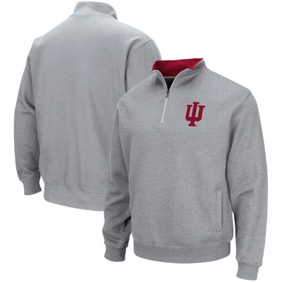 Colosseum Men's Heather Gray Indiana Hoosiers Tortugas Team Logo Quarter-zip Jacket In Heathered Gray