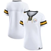 Fanatics Branded White Pittsburgh Steelers Sunday Best Lace-up T-shirt In White