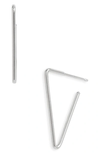 Nashelle Geo Hoop Earrings In Sterling Silver