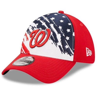 New Era Red Washington Nationals 2022 4th Of July 39thirty Flex Hat