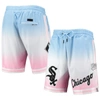 PRO STANDARD PRO STANDARD BLUE/PINK CHICAGO WHITE SOX TEAM LOGO PRO OMBRE SHORTS