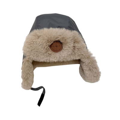 Mini A Ture Babies' Crister Trapper Hat Forged Iron Blue