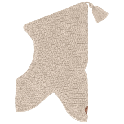 Mini A Ture Kids' Juel Knitted Wool Balaclava Grey Brown In Beige