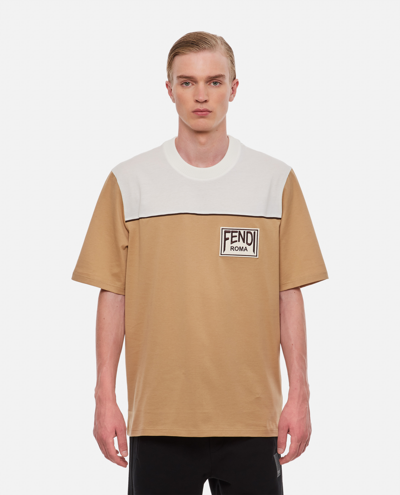 Fendi T-shirt In Beige