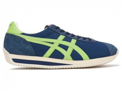 Pre-owned Onitsuka Tiger Asics  Moal 77 1183a916 Peacoat/neon Lime With Shoe Bag