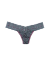 Hanky Panky Printed Low-rise Signature Lace Thong In Multicolor