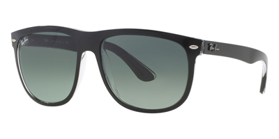 Ray Ban 4147 Polarized Square Sunglasses In Green