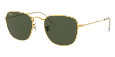 Ray Ban Frank Square-frame Sunglasses In Gold_polarized_green