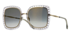 Jimmy Choo Dany Oversized Square Stainless Steel/acetate Sunglasses In Gray/gold