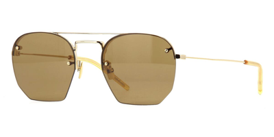 Saint Laurent Eyewear Sl 422 Aviator Sunglasses In Gold