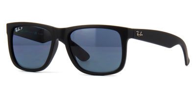 Ray Ban Justin Sunglasses In Black/blue Solid