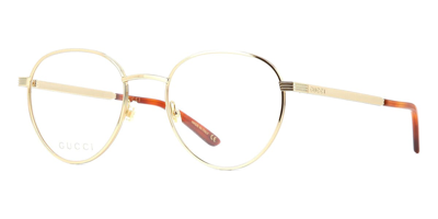 Gucci Gg0942o Round-frame Gold-tone Optical Glasses