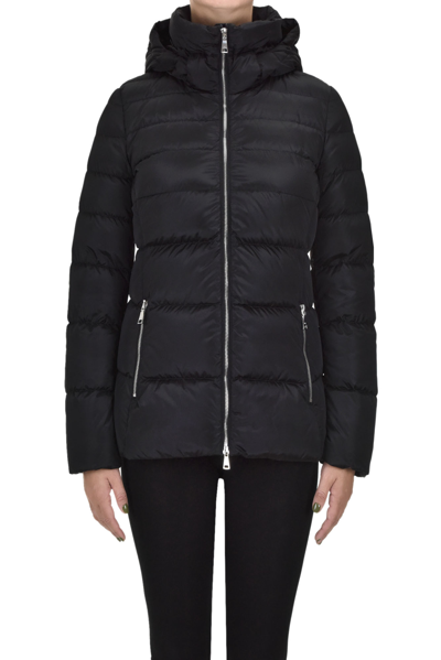 Add Quilted Down Jacket In Black