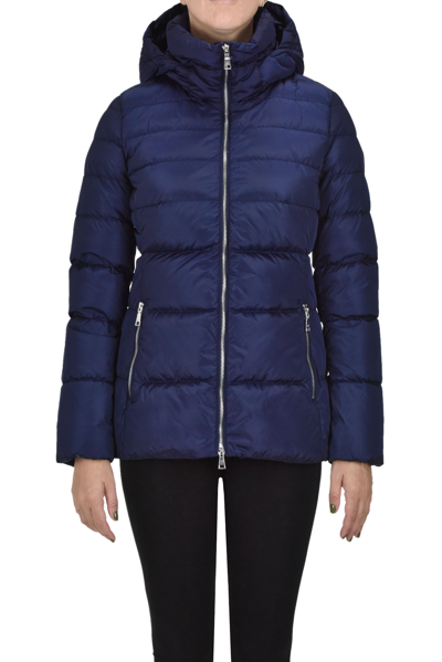 Add Quilted Down Jacket In Navy Blue