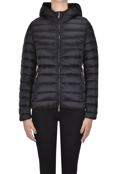 Add Quilted Lightweight Down Jacket In Black