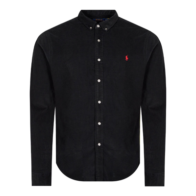 Ralph Lauren Cord Shirt In Black