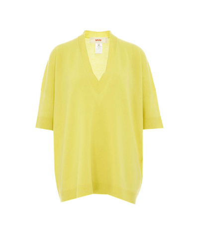 Mvm Womens Yellow Other Materials Sweater