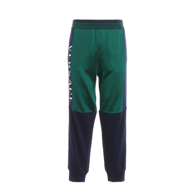 Versace Logo Lounge Trousers In Blue