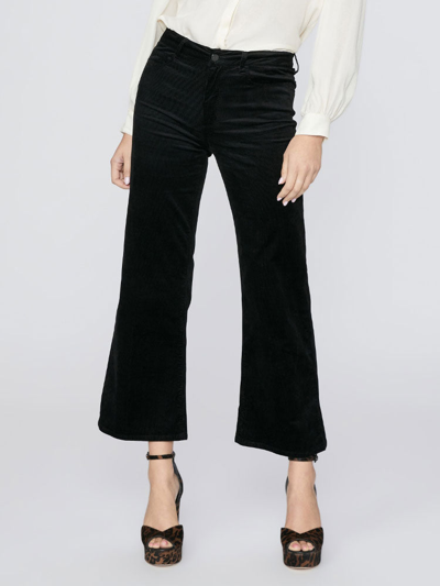 Paige High Rise Ankle Length Leenah Jeans - Black Velvet Corduroy