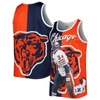 Mitchell & Ness Men's  Walter Payton Navy, Orange Chicago Bears Retired Player Graphic Tank Top In Navy