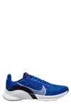 Nike Superep Go 3 Flyknit Running Shoe In Old Royal/ White/ Blue/ Black