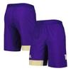 ADIDAS ORIGINALS ADIDAS PURPLE WASHINGTON HUSKIES TRAINING SHORTS