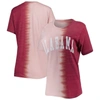 GAMEDAY COUTURE GAMEDAY COUTURE CRIMSON ALABAMA CRIMSON TIDE FIND YOUR GROOVE SPLIT-DYE T-SHIRT