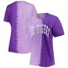 GAMEDAY COUTURE GAMEDAY COUTURE PURPLE LSU TIGERS FIND YOUR GROOVE SPLIT-DYE T-SHIRT