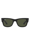 Ray Ban Mega Wayfarer 51mm Square Sunglasses In Black_classic_green