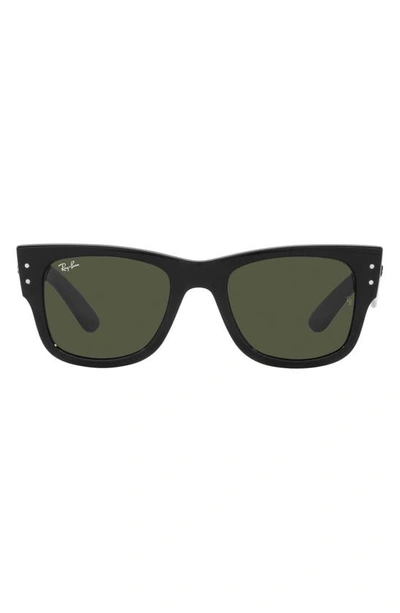 Ray Ban Mega Wayfarer 51mm Square Sunglasses In Black_classic_green