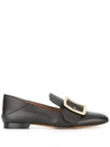 Bally Janelle Buckled Slip-on Loafers In Black