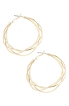 Saachi Multi Surface Intertwined Hoop Earrings In Gold