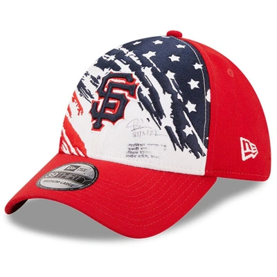 New Era Red San Francisco Giants 2022 4th Of July 39thirty Flex Hat