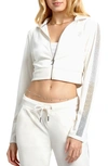 Juicy Couture Crop Track Jacket In Pebble